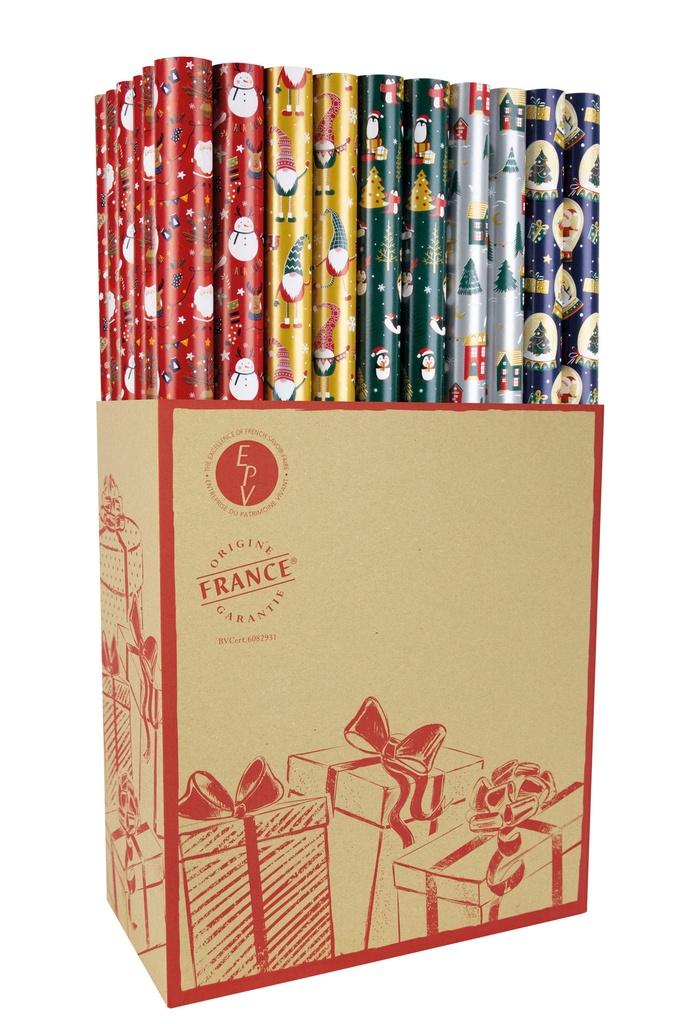 PAPEL REGALO 0,70X2 ENFN2M NAVIDAD (60U)
