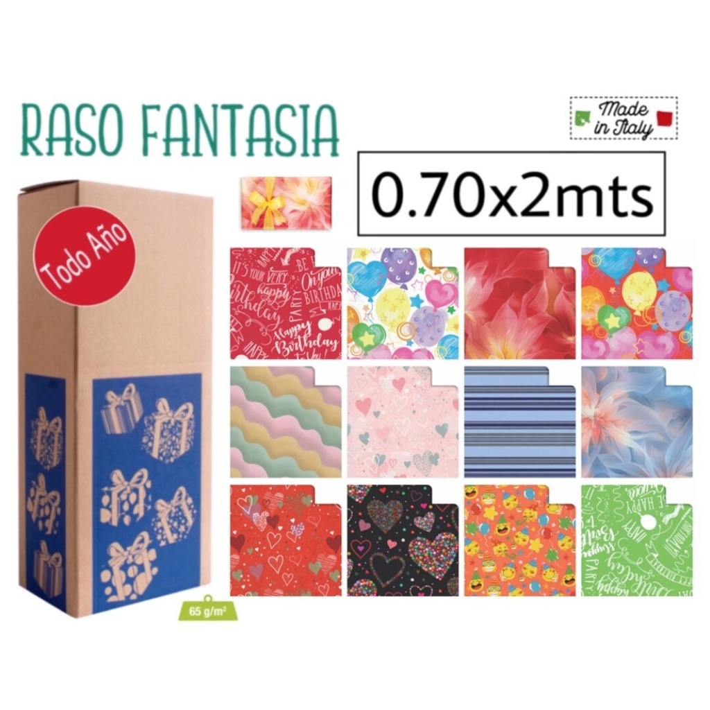 PAPEL REGALO TODO TIEMPO FANTASIA 0,70x2MTRS (50u)