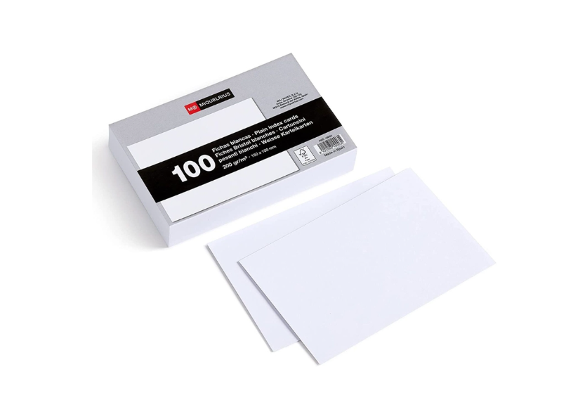 PAQUETE FICHAS LISAS 100X150 100UD