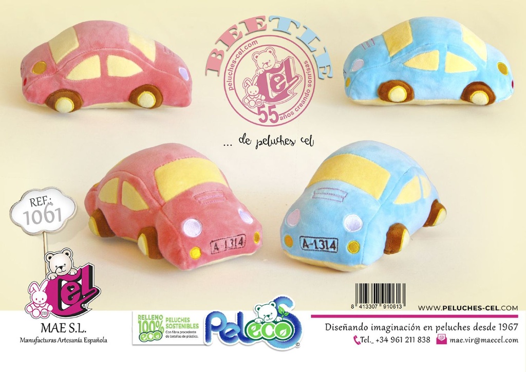 PELUCHE BEETLE 2 COLORES