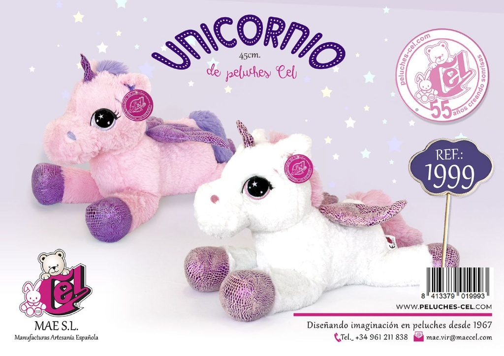 PELUCHE UNICORNIO COLORES SURTIDOS