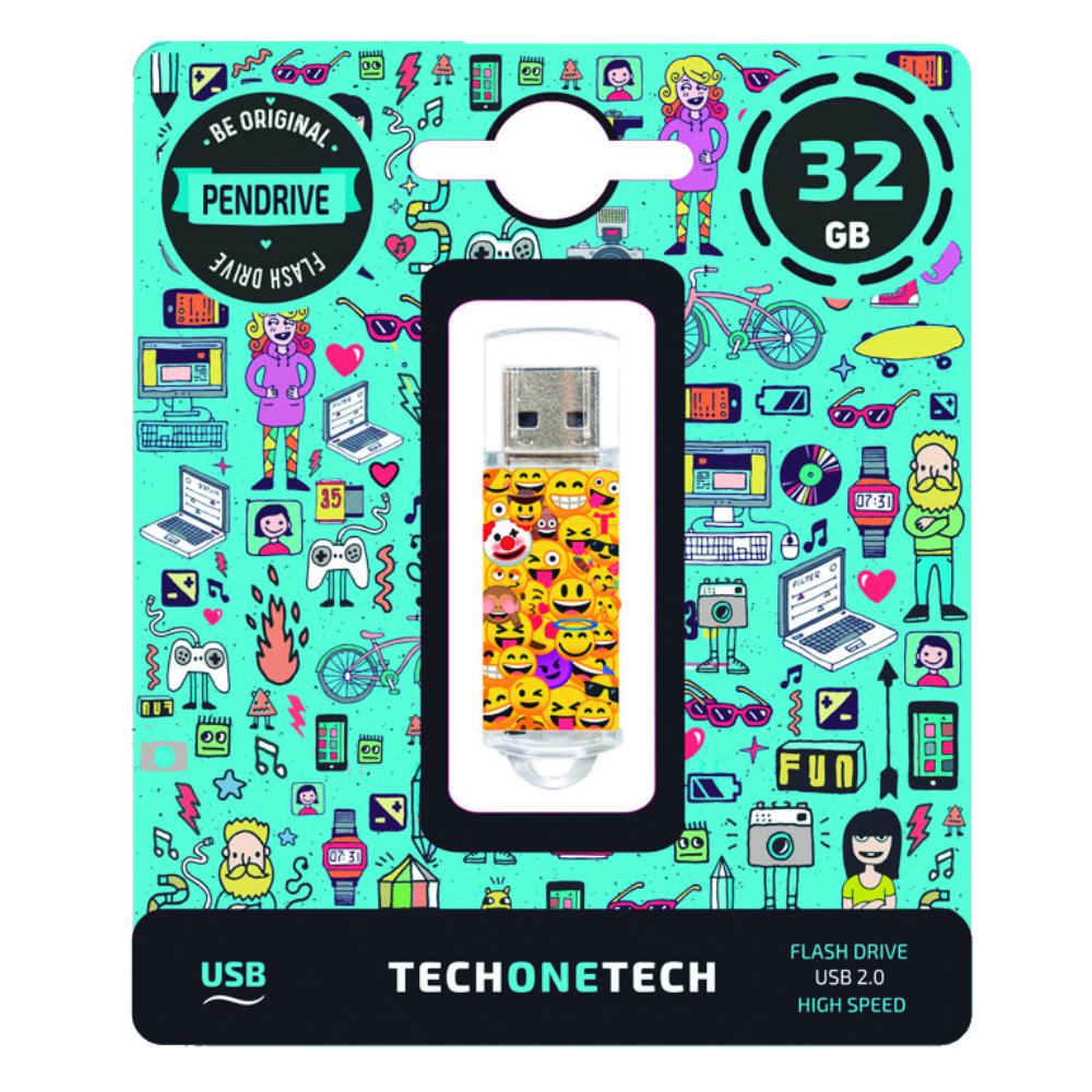PENDRIVE TECH1TECH 32GB EMOJIS