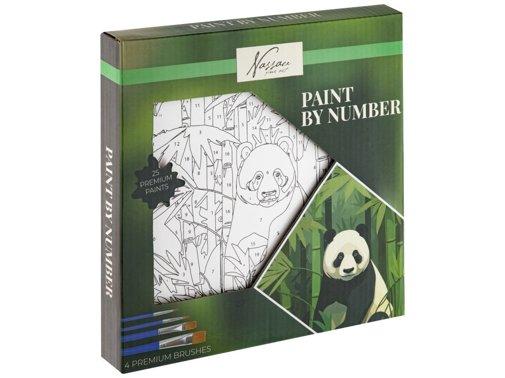 PINTAR POR NUMEROS PANDA 20X20