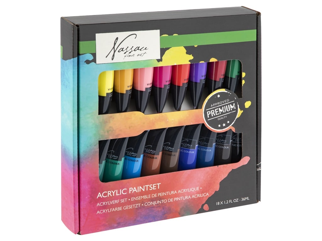 PINTURA ACRILICA NASSAU 36ML 18COL AR0701/GE