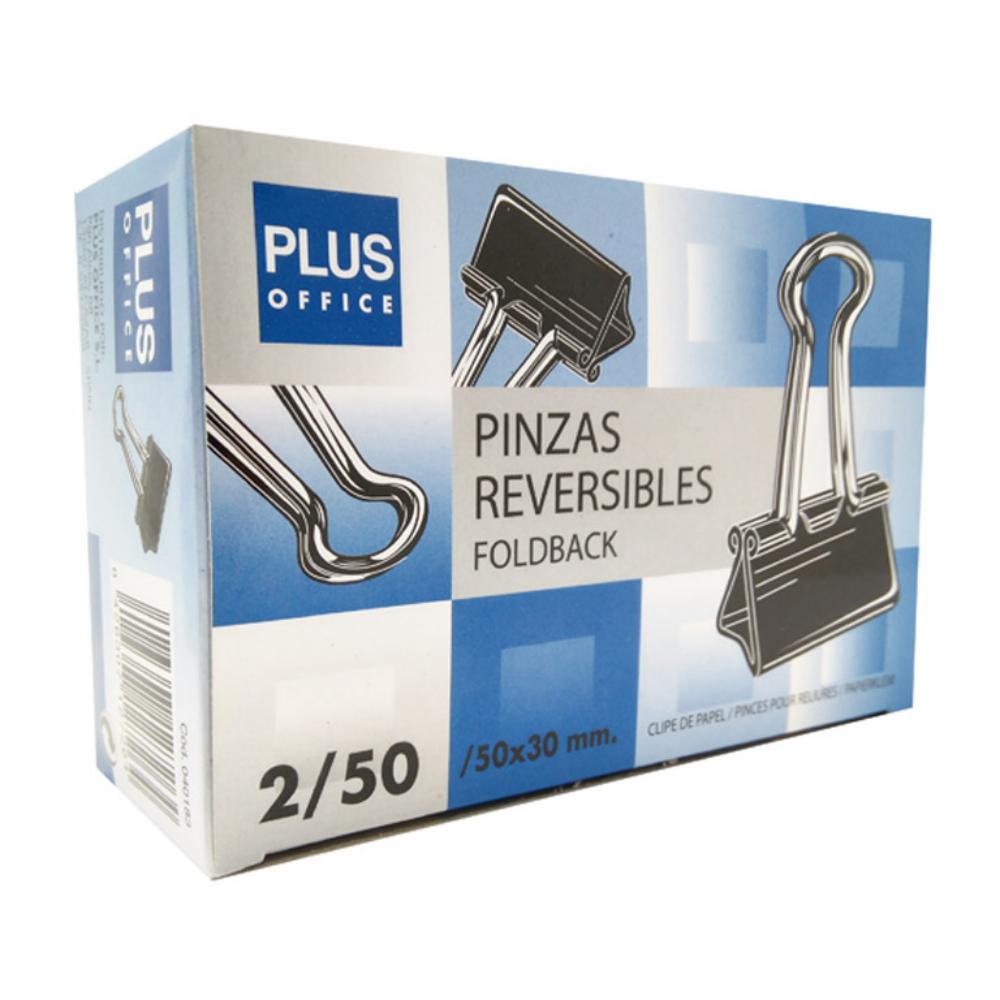 PINZA SUJETAPAPELES REVERSIBLE PLUS OFFICE Nº 50 50X30 MM 12 UD.