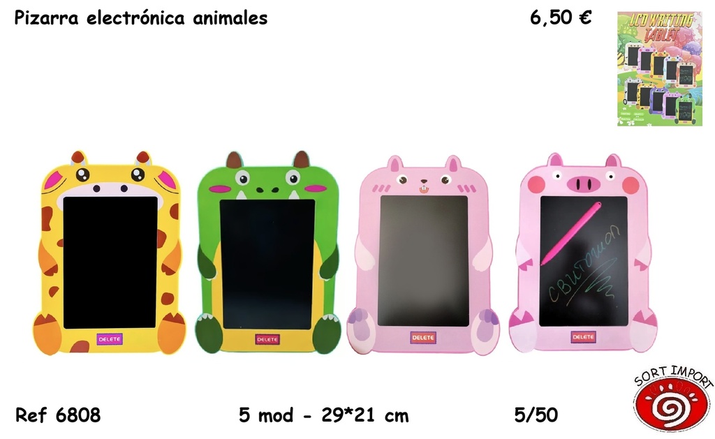 PIZARRA ELECTRONICA ANIMALES 6808