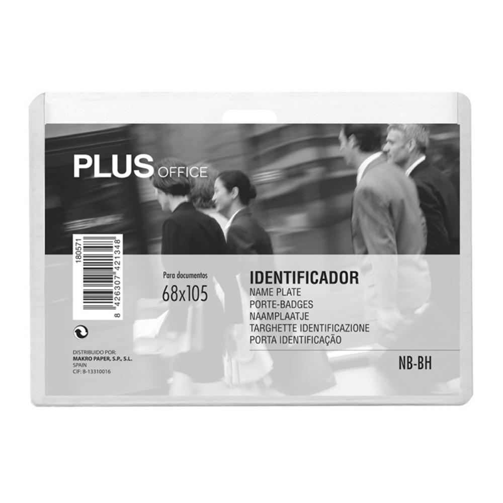 IDENTIFICADOR PLUS OFFICE PP RIGIDO 68X105 MM HORIZONTAL 50UD
