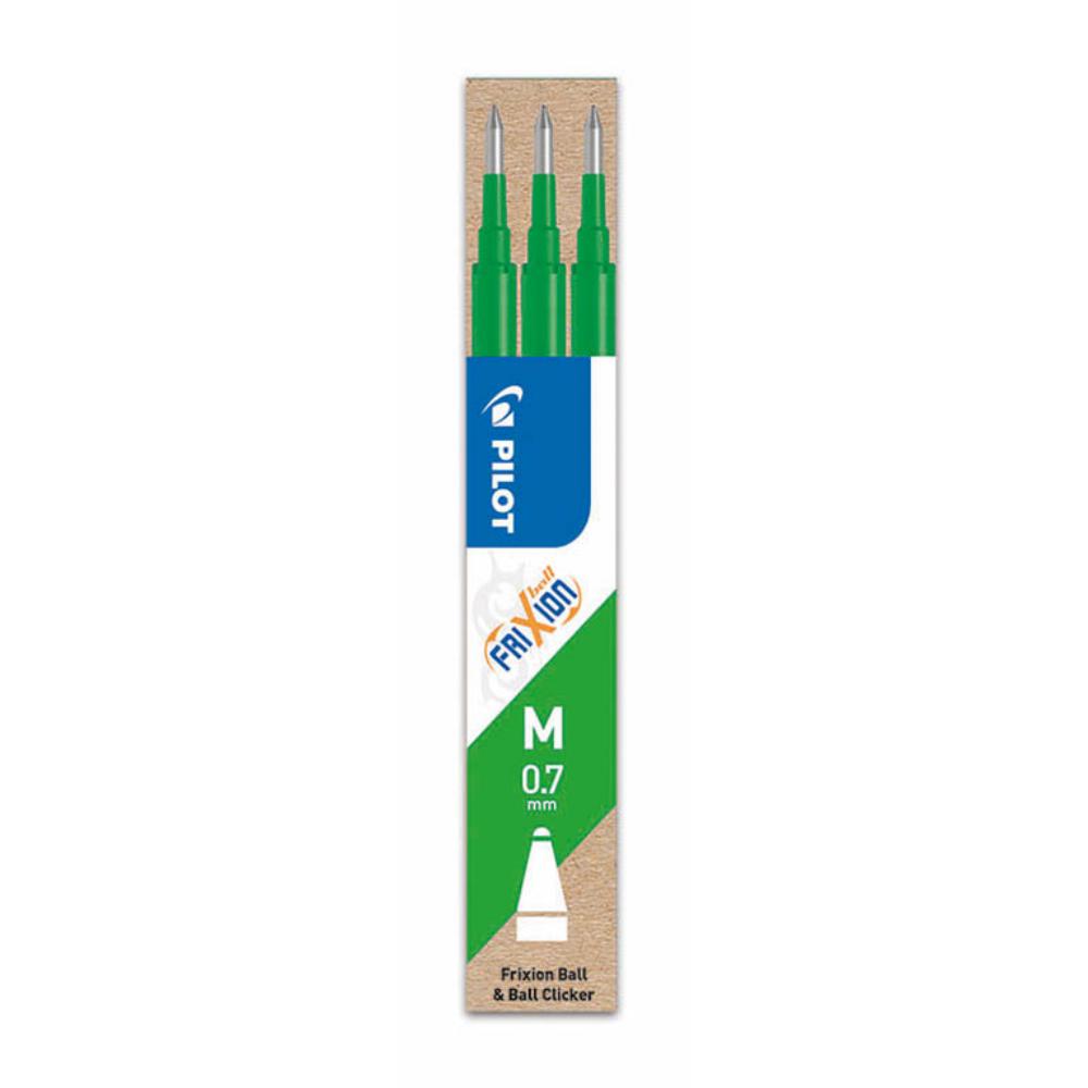 RECAMBIO BOLÍGRAFO PILOT FRIXION BALL VERDE BLÍSTER /3 UD.