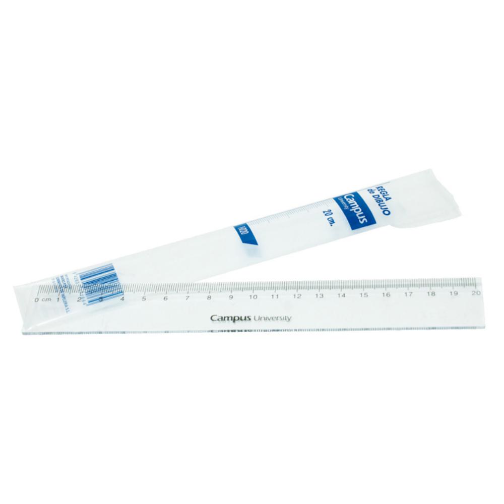 REGLA CAMPUS PLASTICO 20 CM