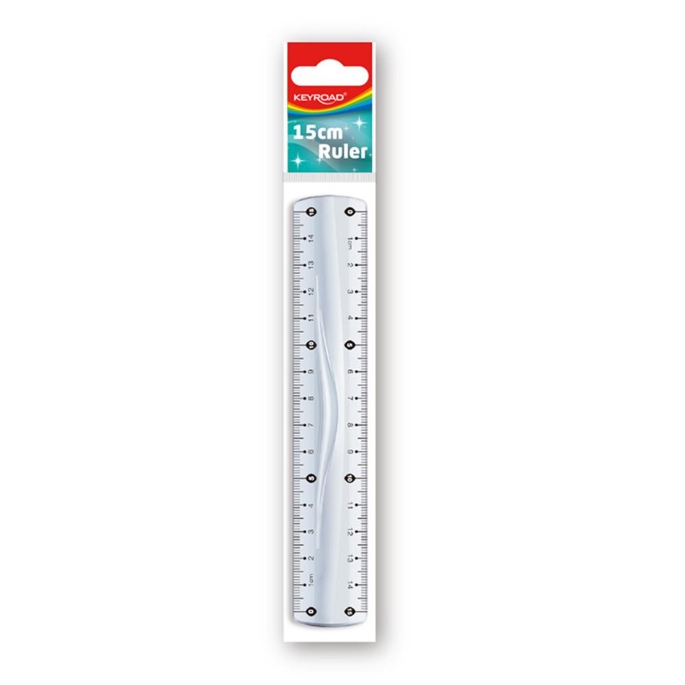 REGLA KEYROAD PLASTICO 15CM