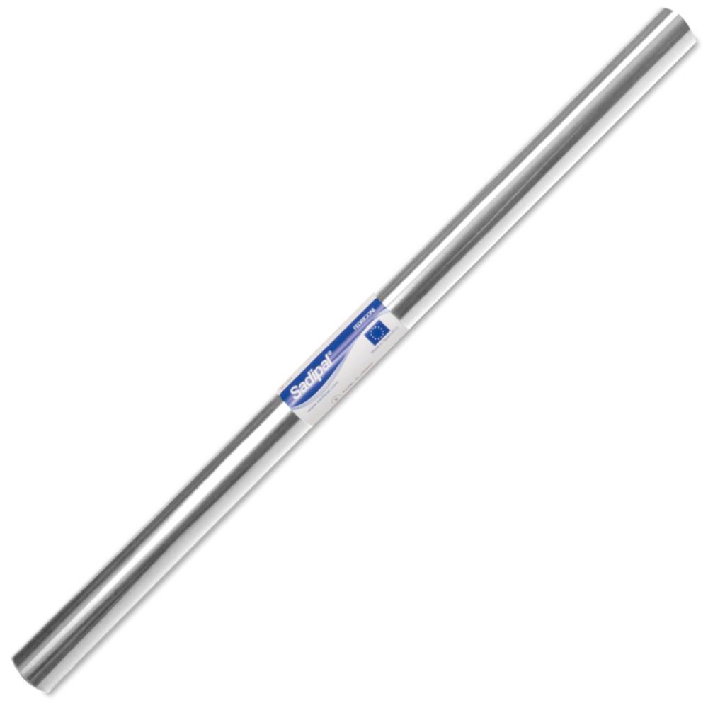 ROLLO PAPEL METALIZADO PLATA 25m