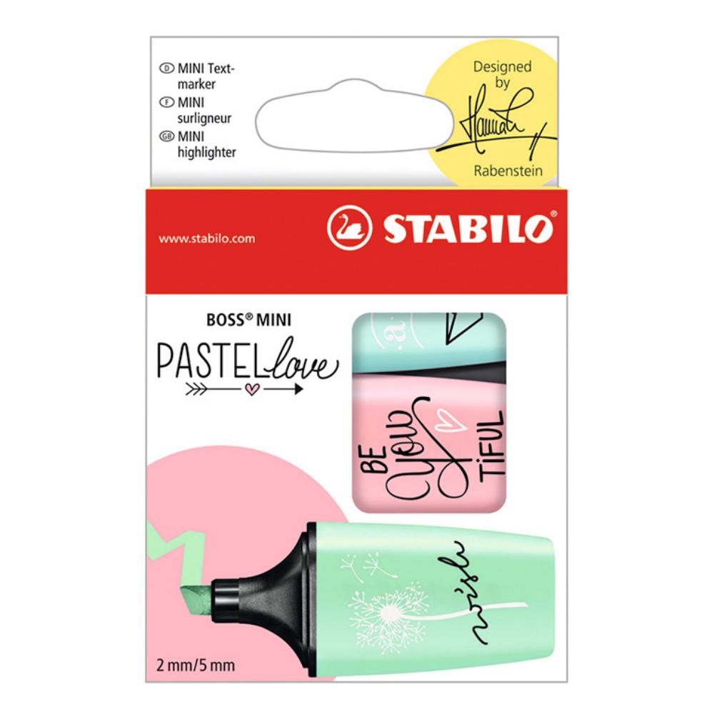 ROT.FLUOR STABILO PASTEL MINI M/V/M