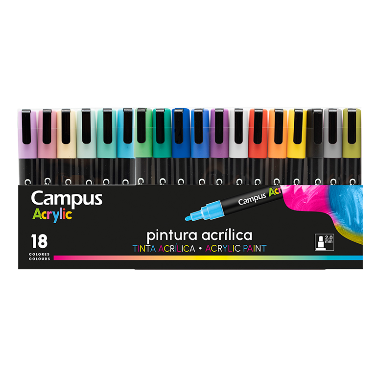 ROTULADOR CAMPUS ACRYLIC 18 COL