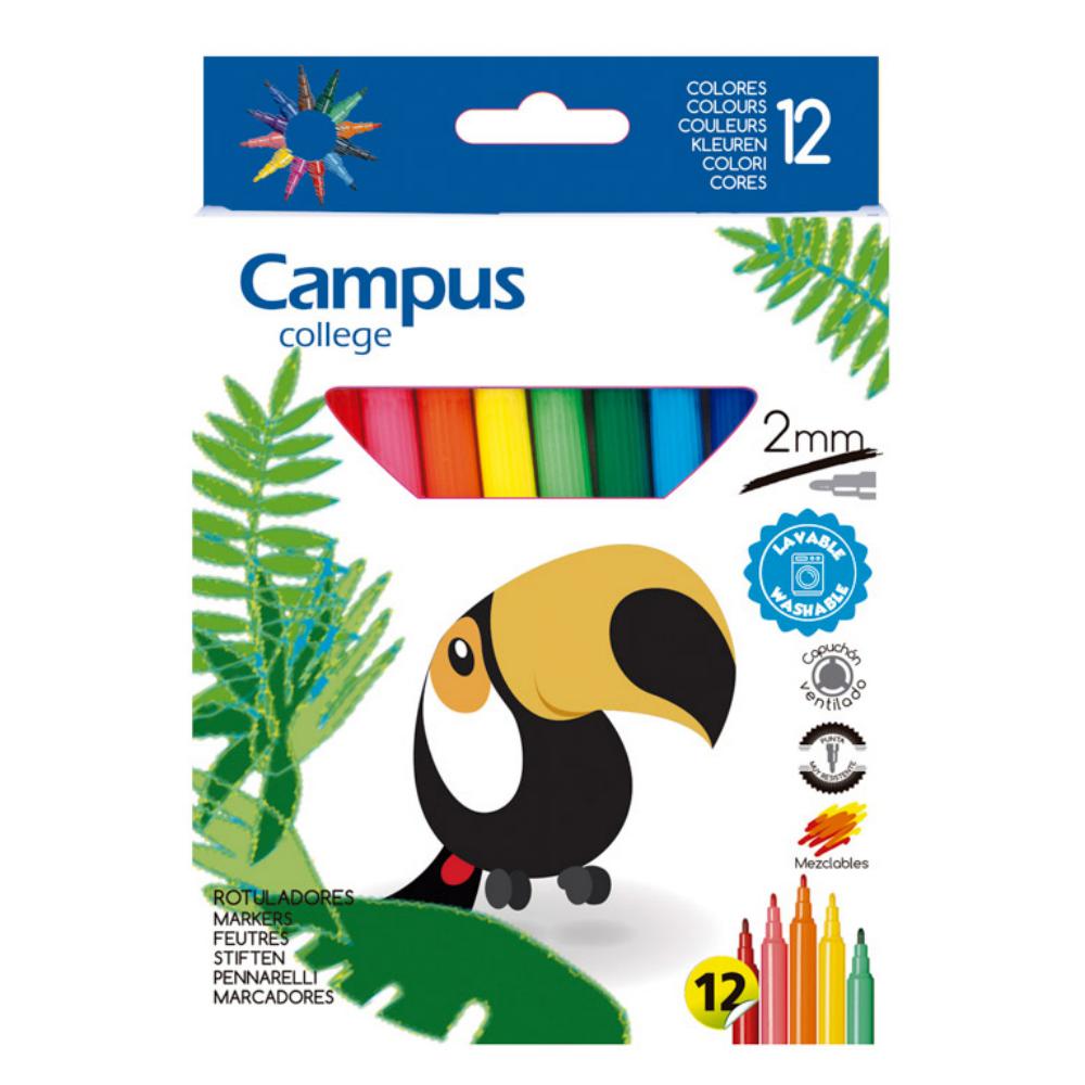 ROTULADOR CAMPUS 2MM LAV.12COL