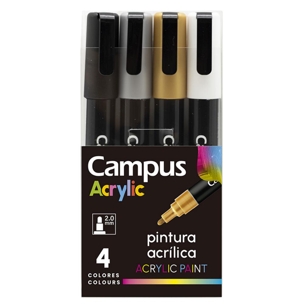ROTULADOR CAMPUS ACRILICO PC-5M 4COL MET
