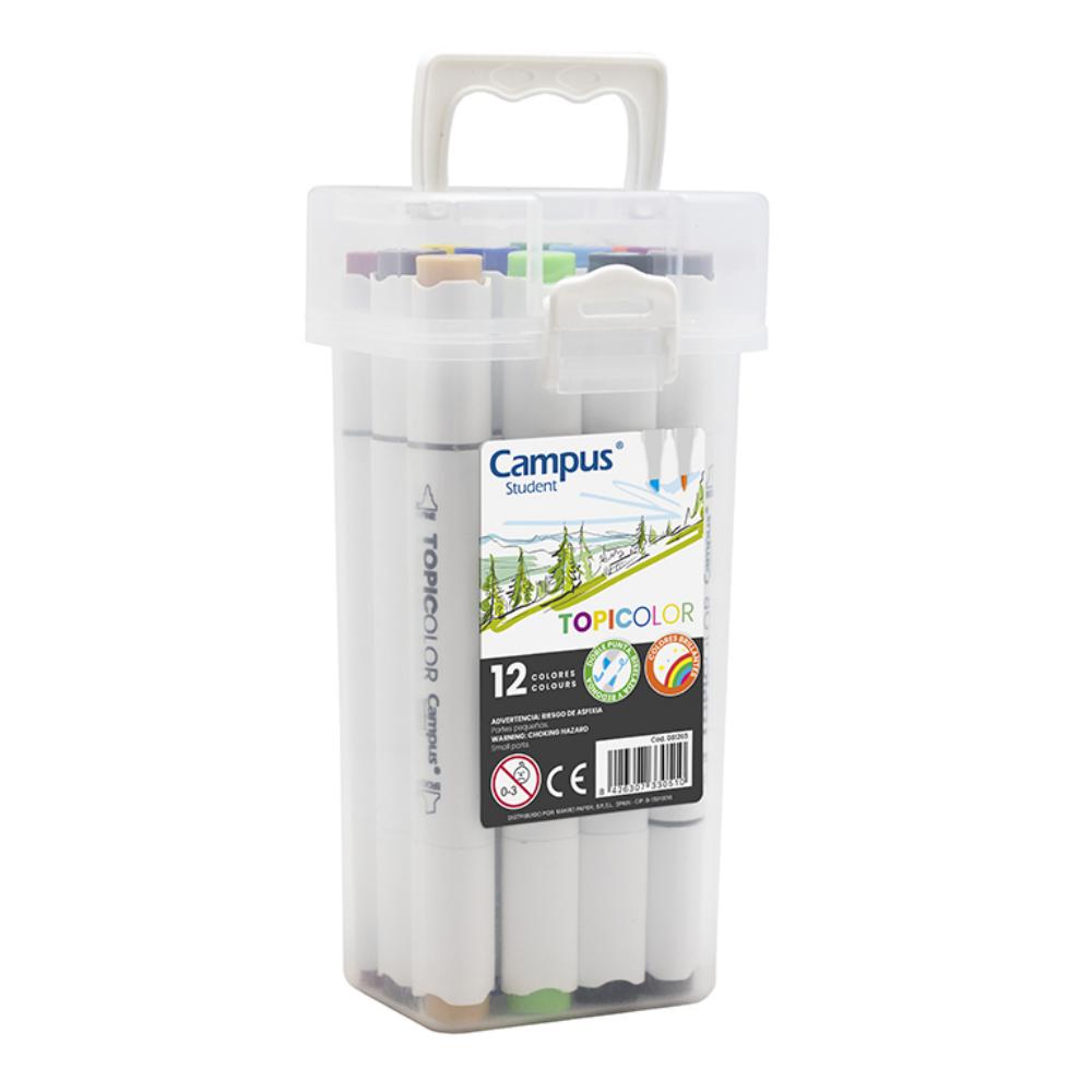 ROTULADOR CAMPUS TOPICOLOR 12COL