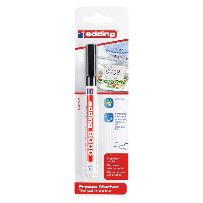 ROTULADOR CONGELADOS EDDING 8000 NEGRO