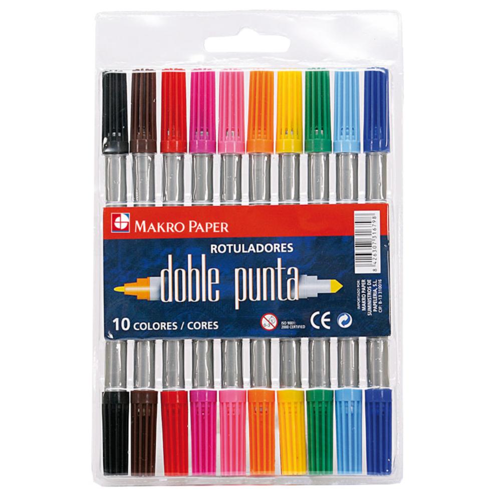 ROTULADOR DOBLE PUNTA 10 UNIDA