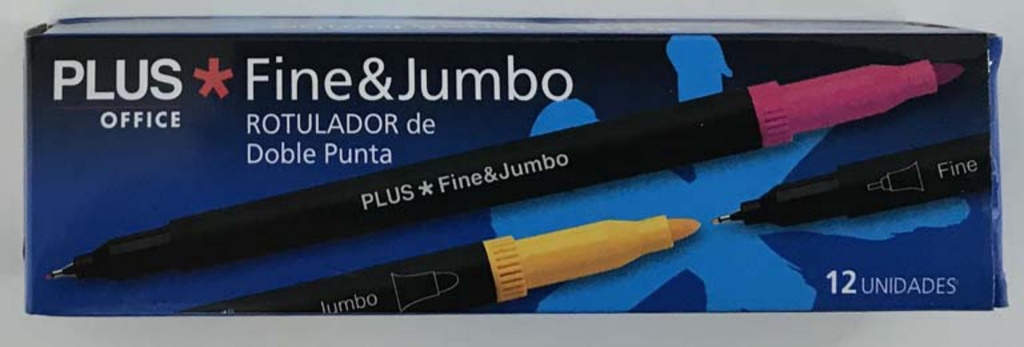 ROTULADOR DOBLE PUNTA AZUL