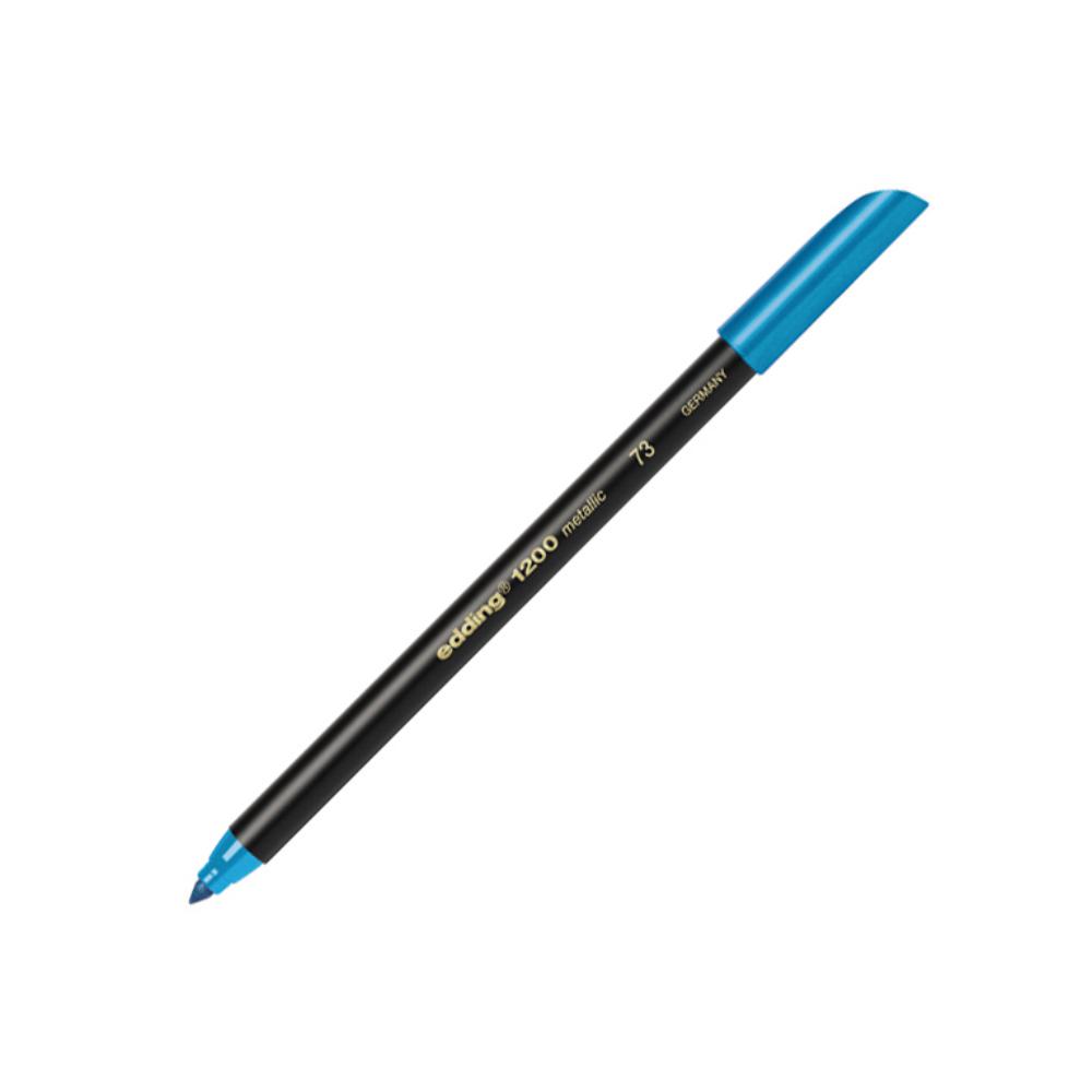 ROTULADOR PUNTA FIBRA EDDING 1200 AZUL METALICO