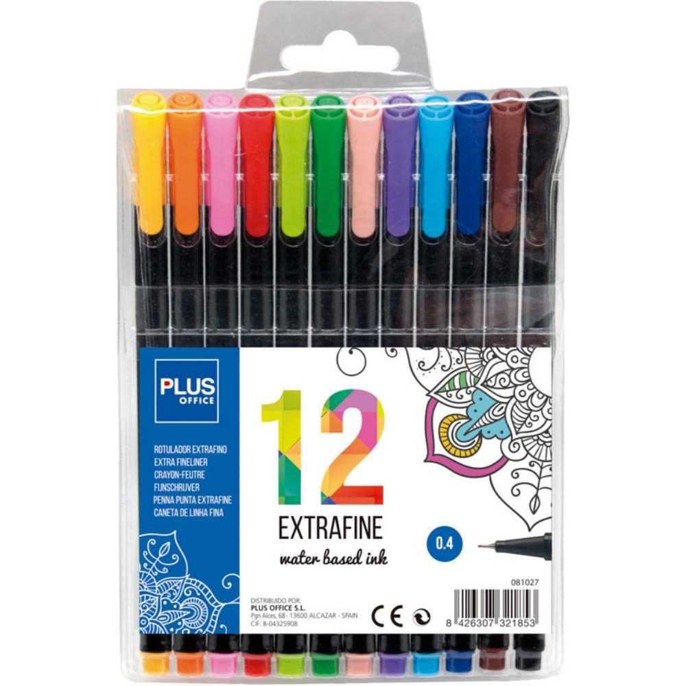 ROTULADOR EXTRAFINO 12 COLORES