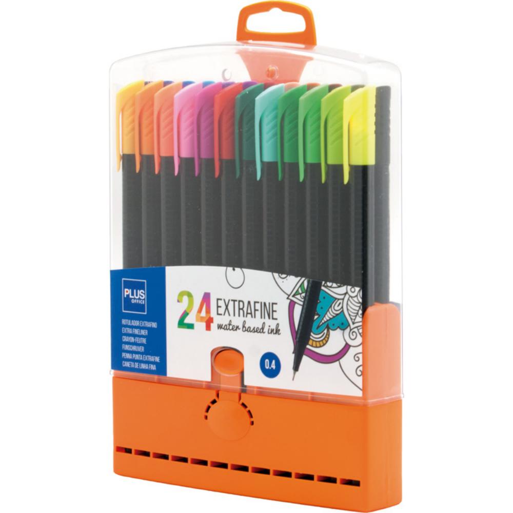 ROTULADOR PUNTA FIBRA PLUS OFFICE 0,4 MM COLORES SURTIDOS ESTUCHE 20 UD.