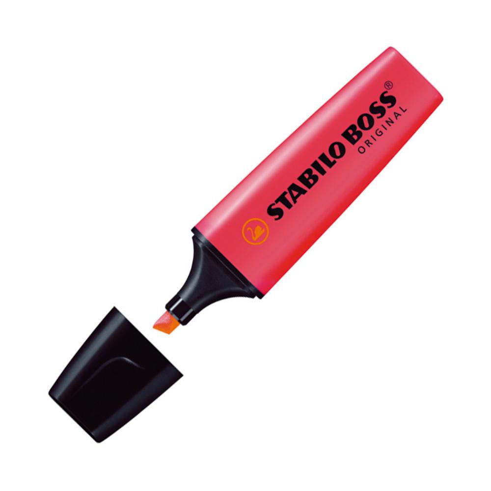 ROTULADOR FLUORESCENTE STABILO BOSS ROJO
