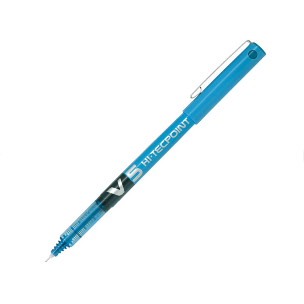 BOLÍGRAFO TINTA LÍQUIDA PILOT V5 AZUL CLARO
