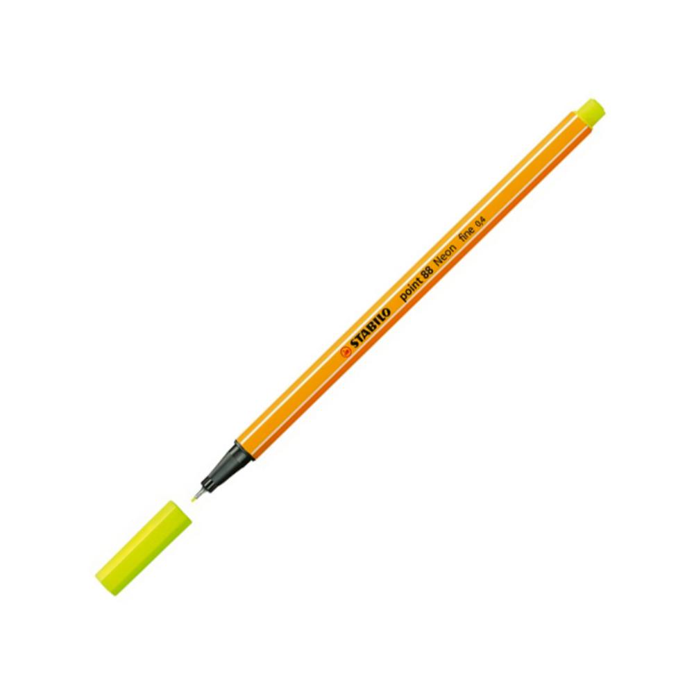 ROTULADOR PUNTA FIBRA STABILO POINT-88 AMARILLO LIMON