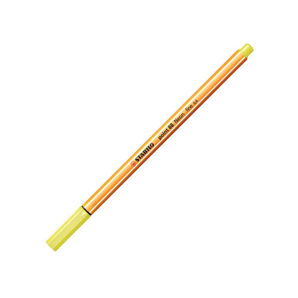 ROTULADOR PUNTA FIBRA STABILO POINT-88 AMARILLO NEON