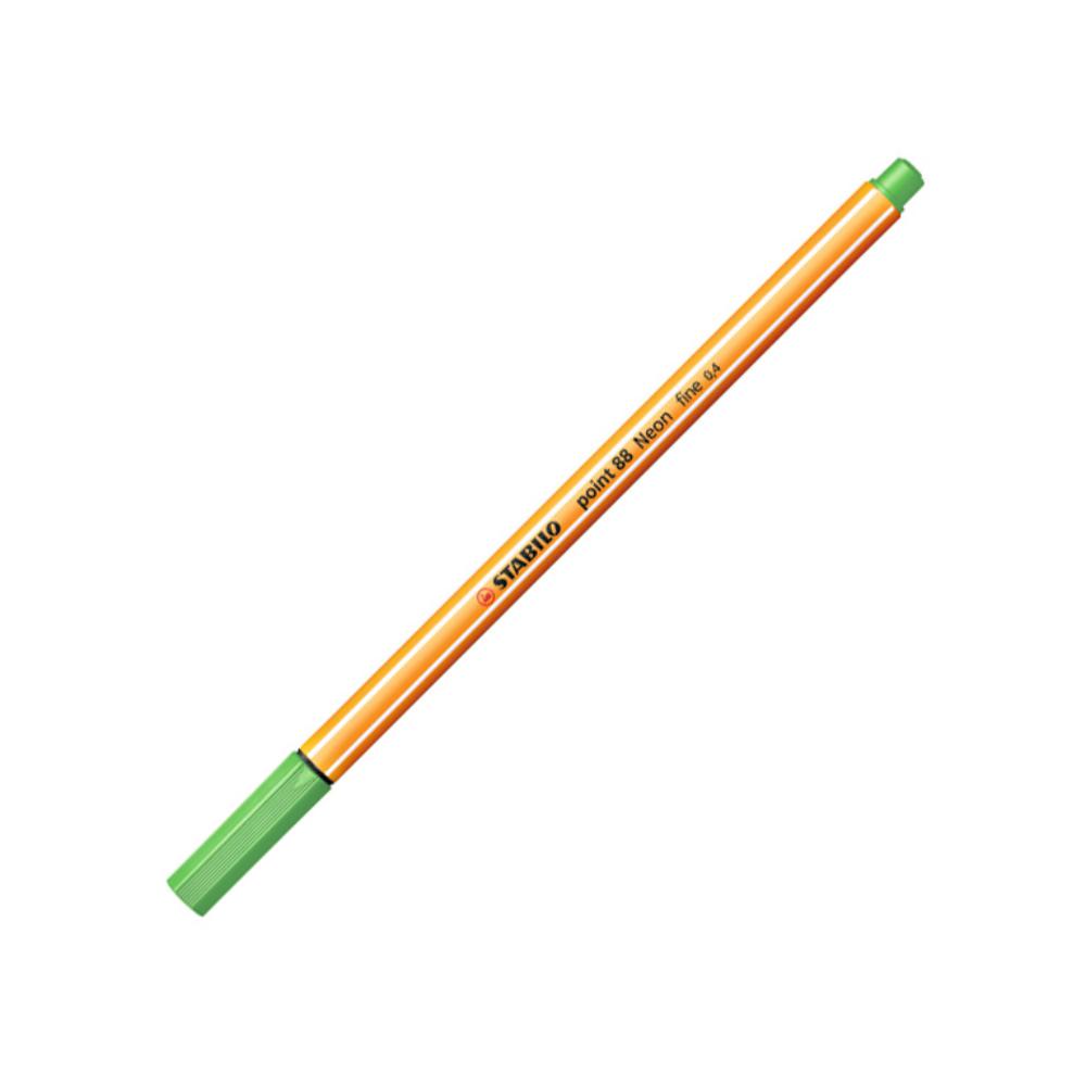 ROTULADOR PUNTA FIBRA STABILO POINT-88 VERDE NEON