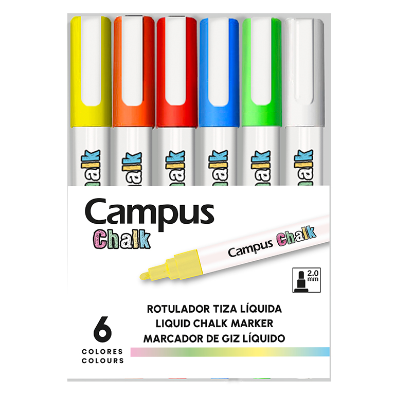 ROTULADOR TIZA LIQUIDA CHALK 6U FLUOR