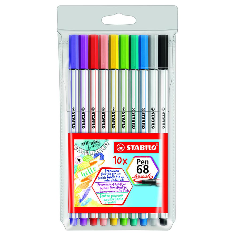 ROTULADORES STABILO PEN-68 BRUSH 10CL
