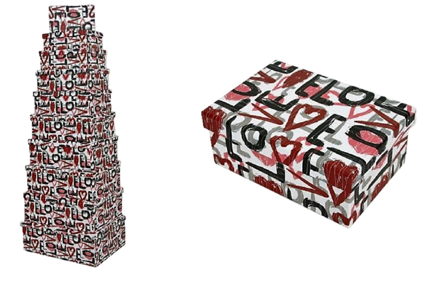 SET 10 CAJAS CARTON LOVE