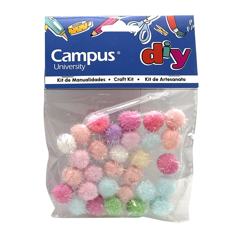 SET MANUALIDADES CAMPUS POMPON GLIT 30U