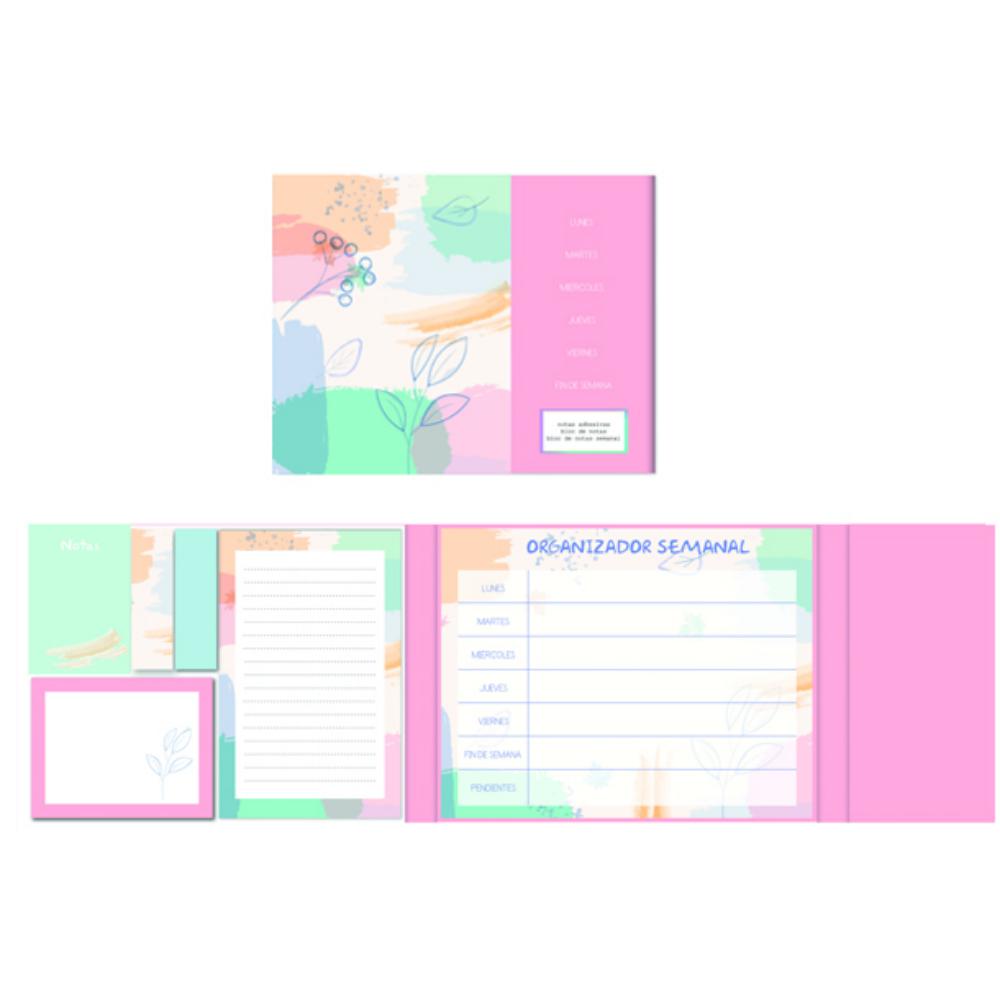 SET ORGANIZADOR SEMANAL PASTEL