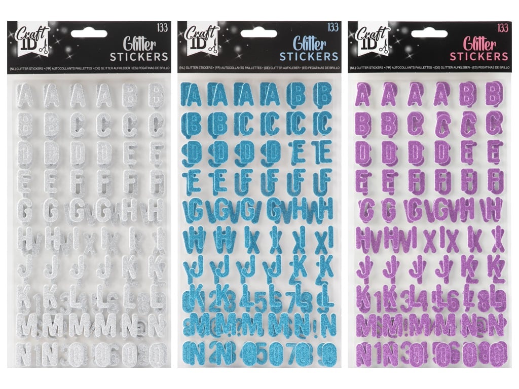 ALFABETO STICKER GLITTER CR6000/GE