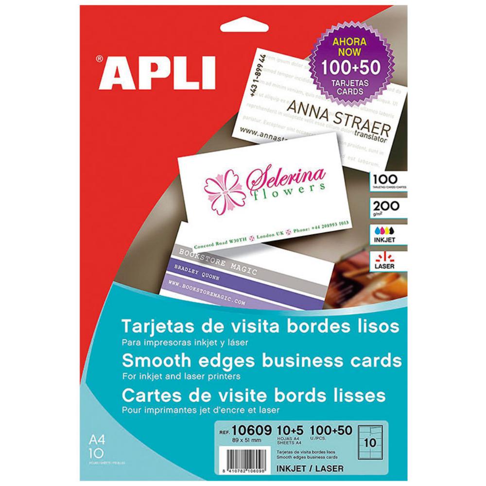 TARJETA VISITA APLI A4 200G 15H