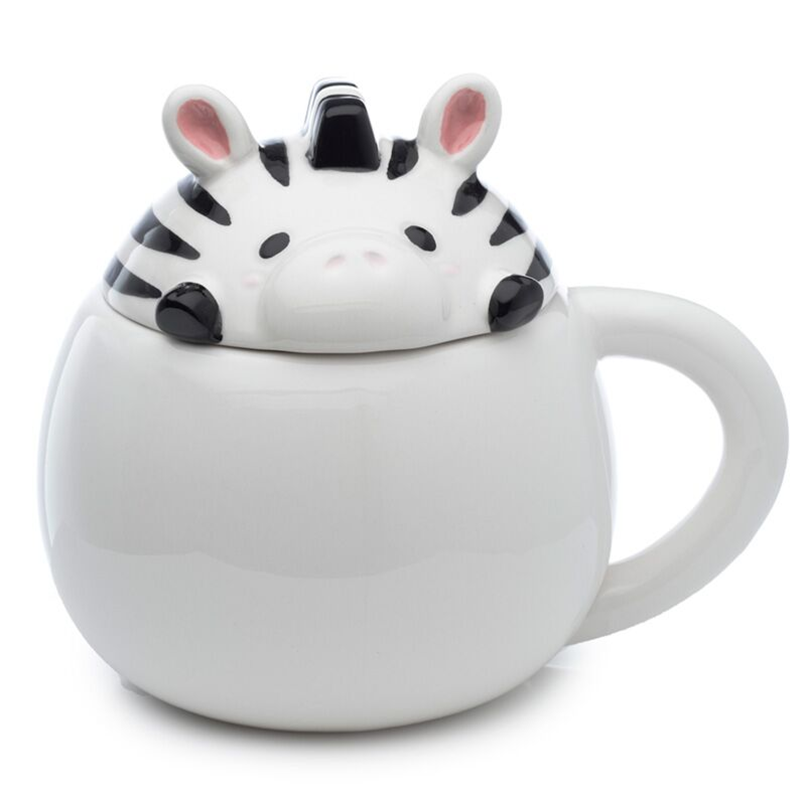 TAZA CON TAPA CEBRA LMUG03