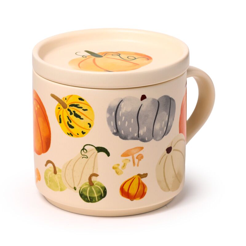 TAZA DE PORCELANA Y POSAVASO AUTUMN