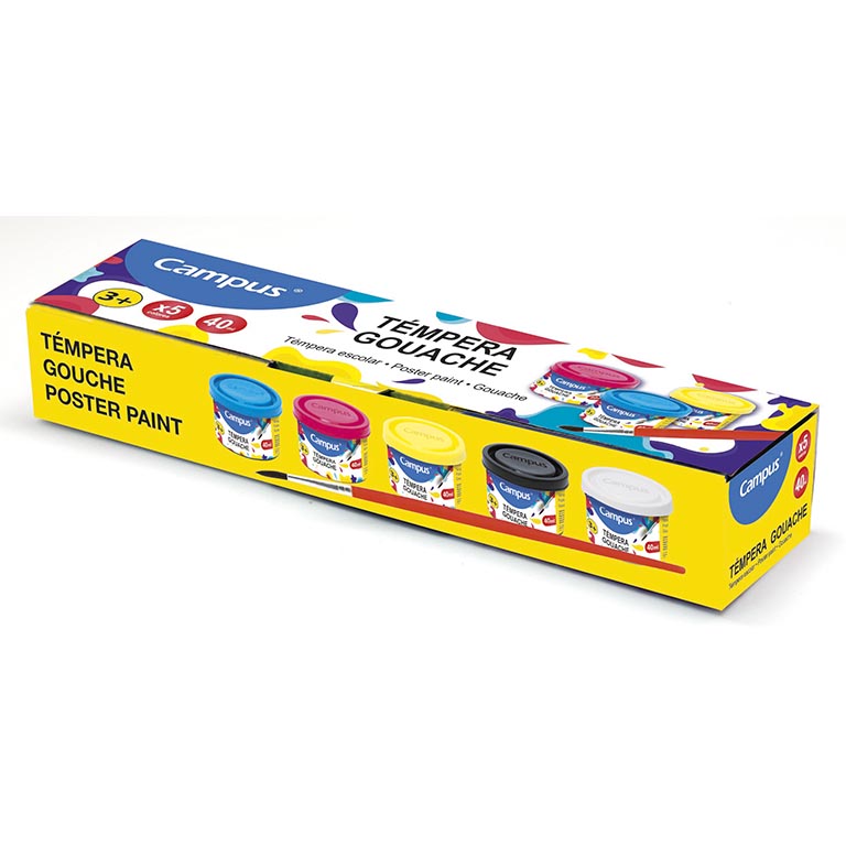 TEMPERA 40GR C/5 SURTIDOS