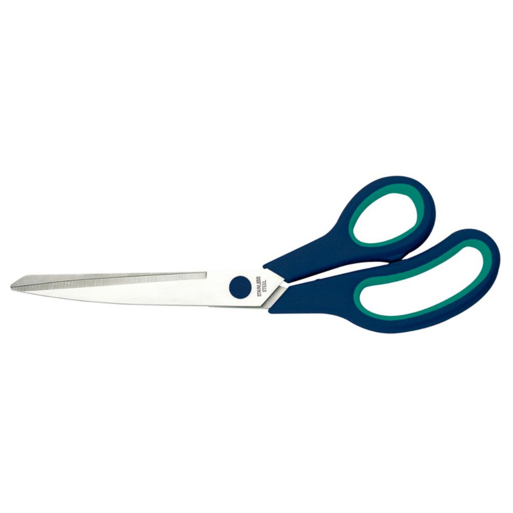 TIJERA OFICINA PLUS OFFICE LUXE INOX 250 MM AZUL/ACERO