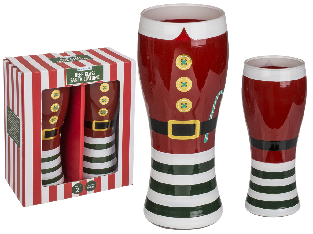 VASO CERVEZA DISFRAZ DE SANTA