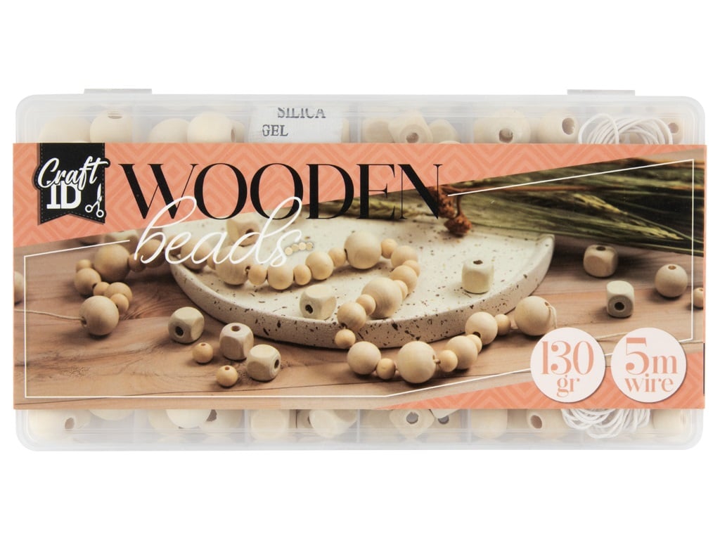 ABALORIOS MADERA SET 130G CR1405/GE