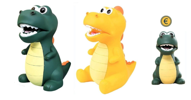 HUCHA  DINO M PVC FIGURA