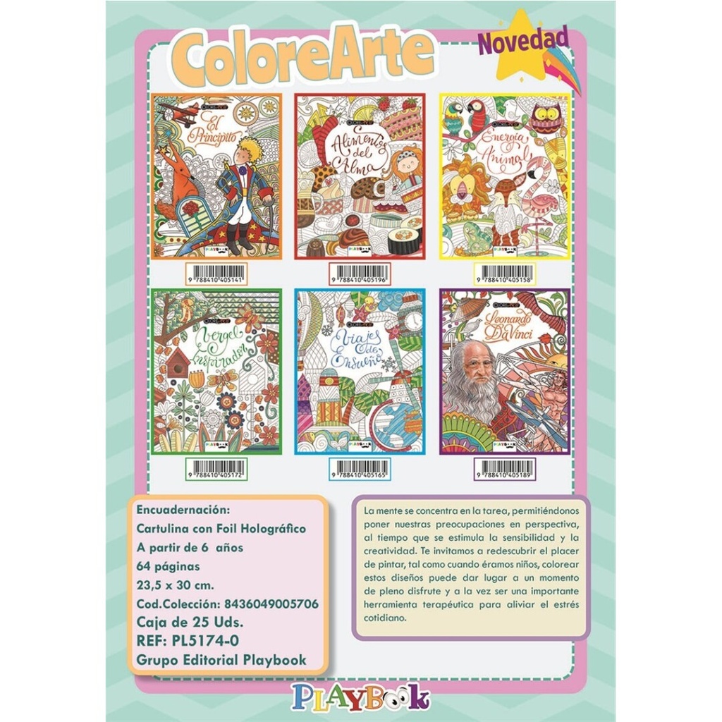 LIBRO MANDALAS COLORE ARTE 6 MOD.