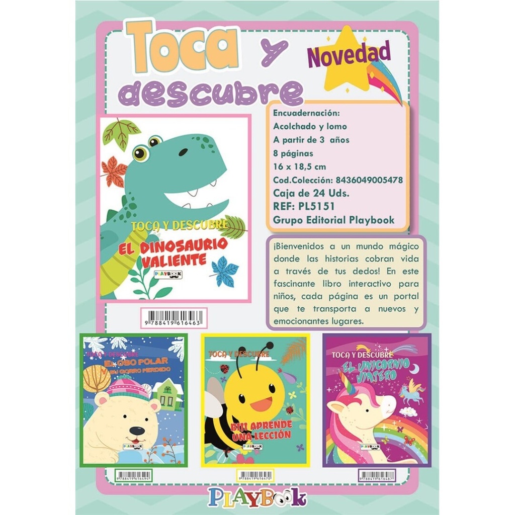 LIBRO TOCA Y DESCUBRE PL5151 4MOD.