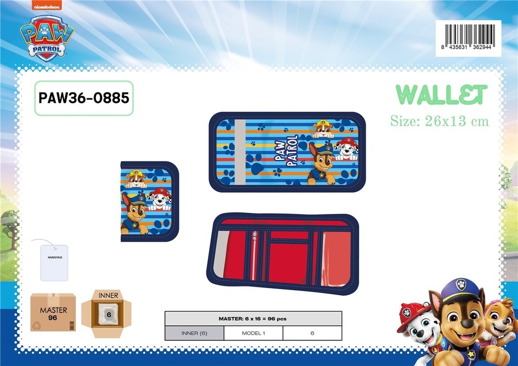 CARTERA NIÑO PAW PATROL