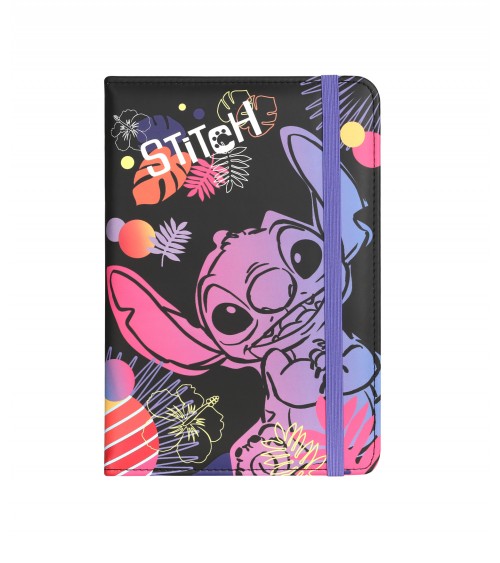CUADERNO A5 C/BANDA STITCH BLACK TROPICAL