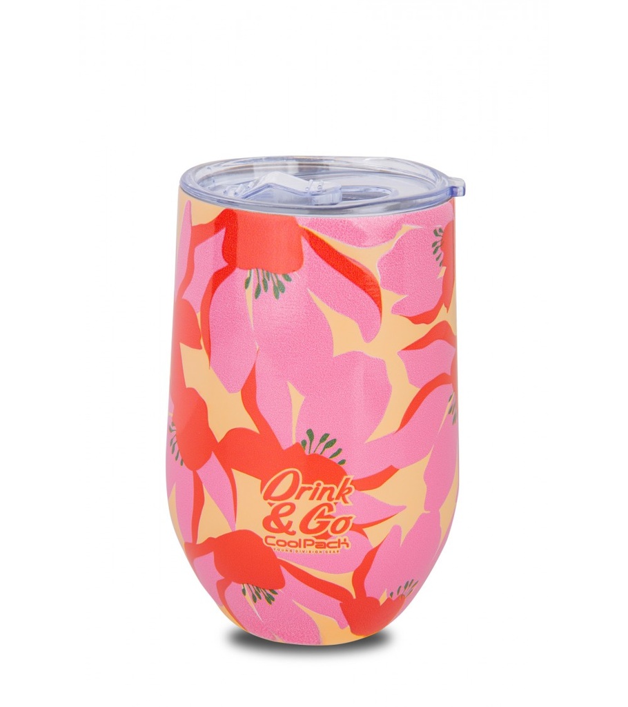 COFFEE MUG TERMICO 500ML FLORES ROSA Z27914